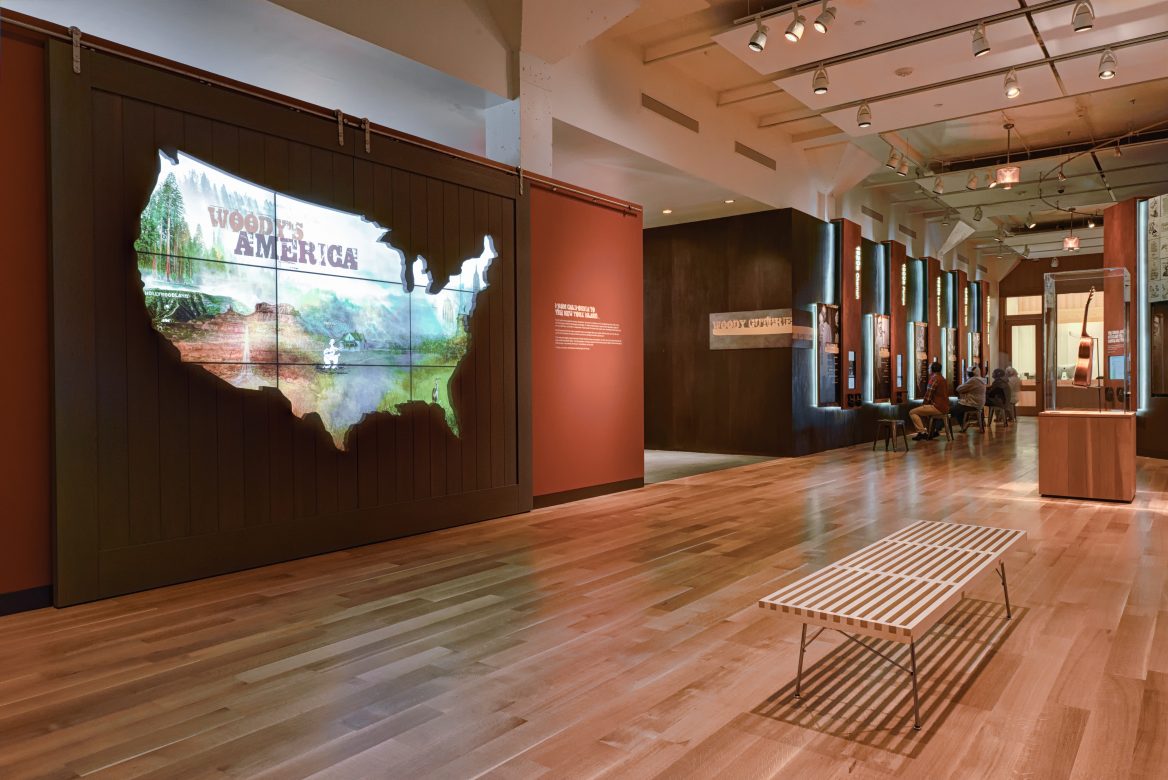 Interactive exhibit at Woody Guthrie Center