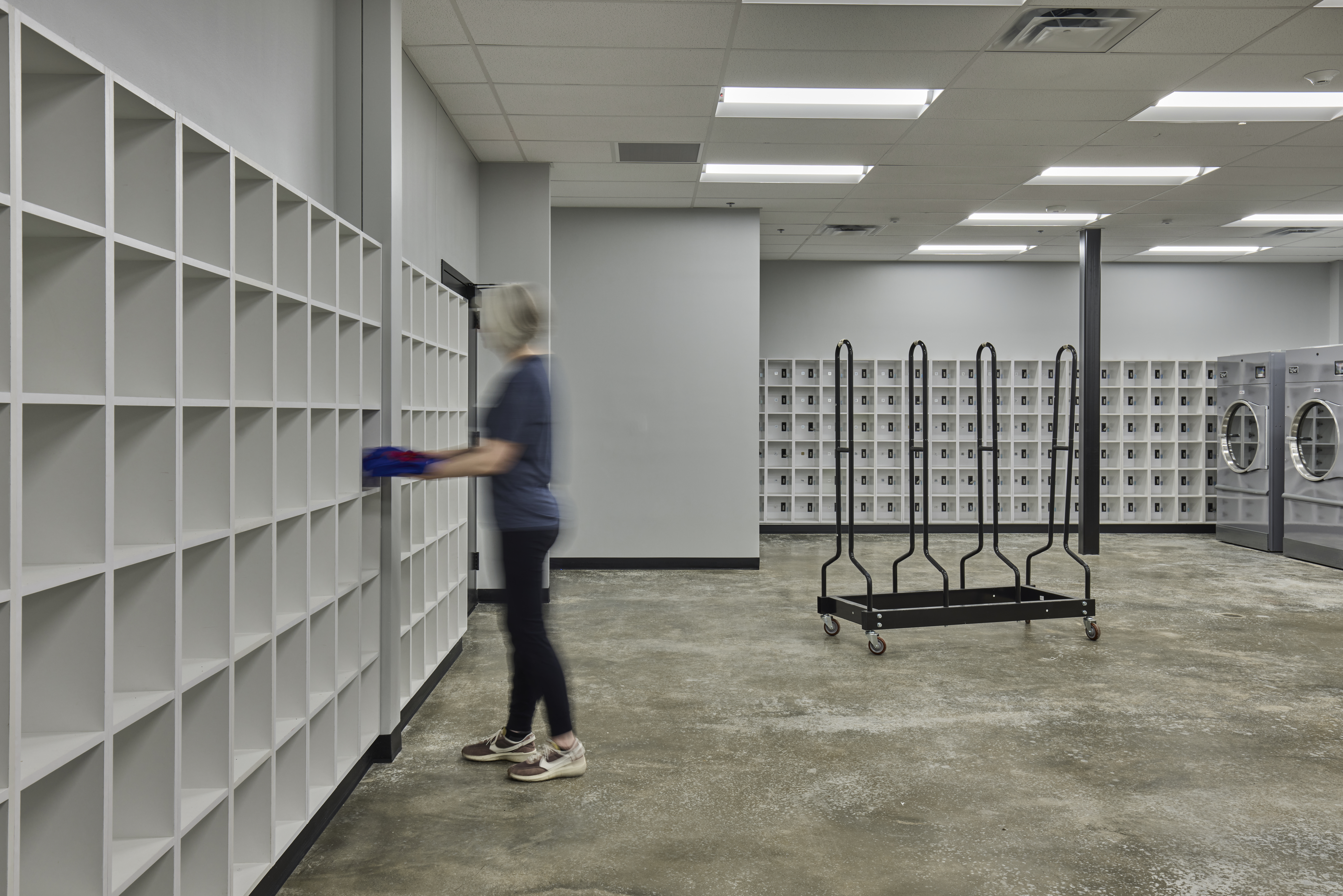 Bixby Athletic Building lockers with player