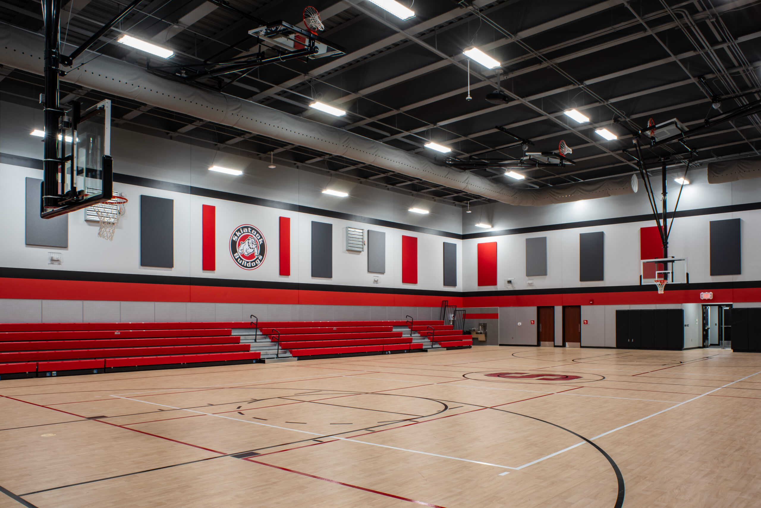 Skiatook Public Schools Elementary Gym Bleachers & Shelter